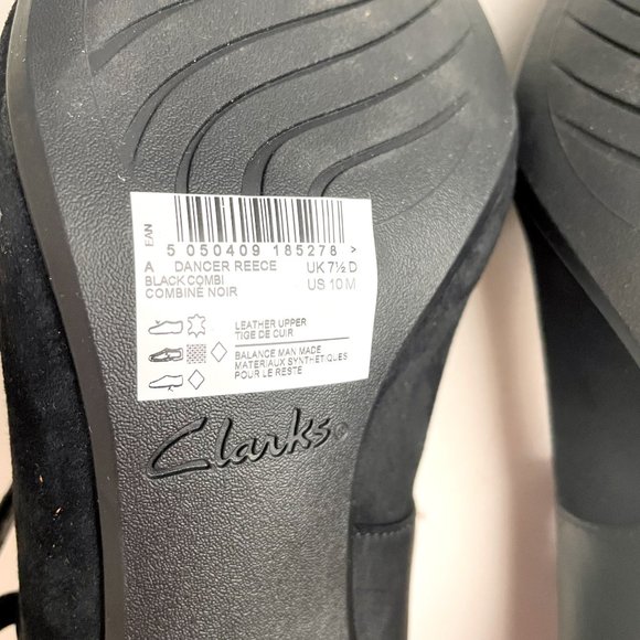 Clarks Dancer Reece black suede mary jane heels - size 10M - Picture 13 of 13